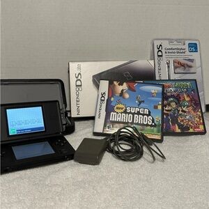 Nintendo DS Lite Black Handheld Console with Games